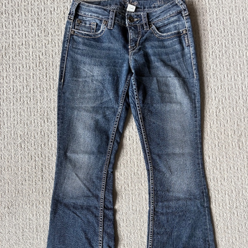 Silver Akio Boot Cut Jeans Size 27